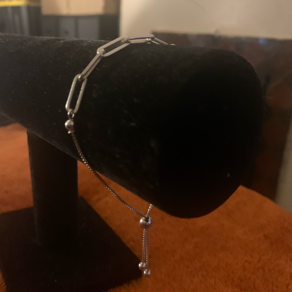 Sterling Silver 925 Paperclip Bolo Bracelet - Picture 3 of 9